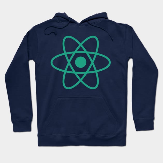 Simple Atom - Aqua Green Hoodie by sciencenotes